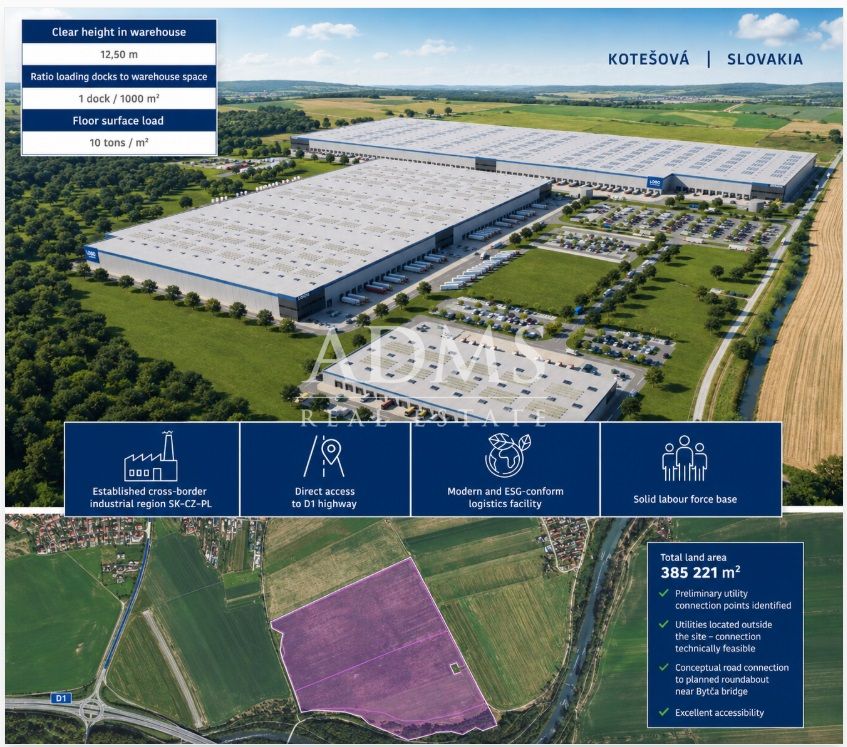 Industrial plots Kotešová